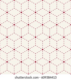 sacred geometry grid graphic deco hexagon dashed pattern