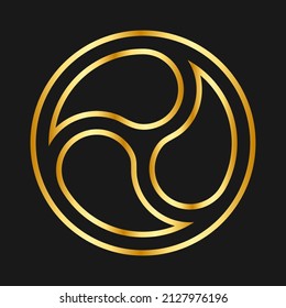 Ícono sagrado de geometría de armonía y equilibrio. Alquimia, religión, filosofía, espiritualidad, símbolos y elementos hipster.
