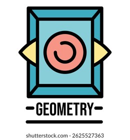 Ícone de geometria sagrada. Contorno sagrado geometria vetor ícone cor plano isolado