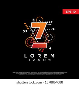 sacred geometry initial letter z logo, modern icon, template design