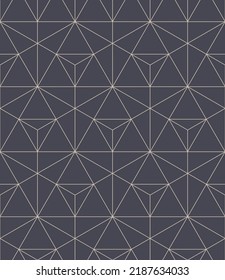 Sacred Geometry Intricate Structure Outline Seamless Pattern Vector Abstract Background. Conceptual Sophisticated Linear Structure Repetitive Pale Grey Wallpaper. Line Art Graphic Endless Illustration