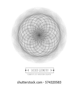 Sacred geometry isolated symbol, vector illustration