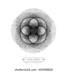 Sacred geometry isolated symbol, vector illustration