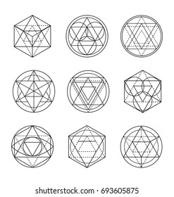 Sacred Geometry Vector Design Elements Original Stock Vector (Royalty ...