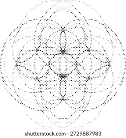 Ilustração vetorial de linhas geométricas sagradas para elementos de design espiritual e mandala abstratos