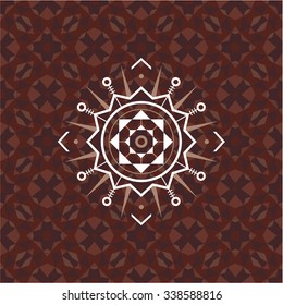 Sacred geometry logo sign. Abstract vector pattern. Mystic badge. Mandala illustration. Magic ornament. Design element.
