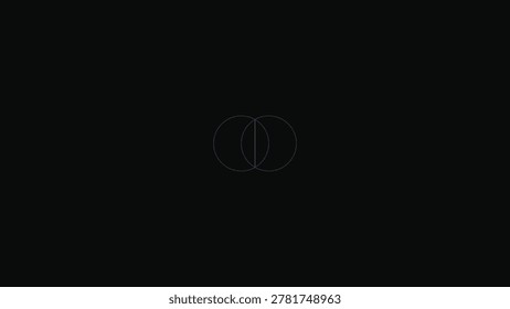 Sacred Geometry - Mathematical spiritual patterns featuring two intertwined circles on a dark background with a mysterious and enigmatic atmosphere