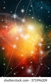 Sacred geometry. Mathematics, nature, and spirituality  in space. The formula of nature.  There is no beginning and no end of the Universe, and no beginning and no end of the Life and the Bliss.