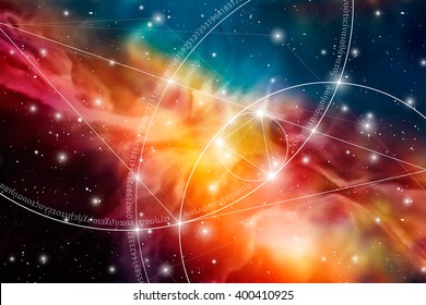 
Sacred geometry. Mathematics, nature, and spirituality  in space. The formula of nature. There is no beginning and no end of the Universe, and no beginning and no end of the Life and the Bliss.