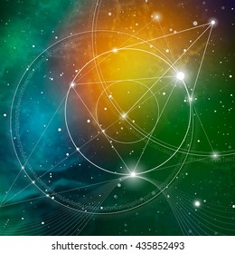 Sacred geometry. Mathematics, nature, and spirituality in Space. The formula of nature. There is no beginning and no end of the Universe, and no beginning and no end of the Life and the Bliss.