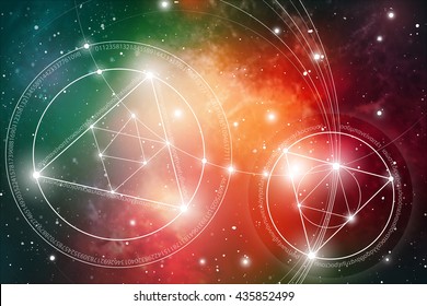 Sacred geometry. Mathematics, nature, and spirituality in Space. The formula of nature. There is no beginning and no end of the Universe, and no beginning and no end of the Life and the Bliss.