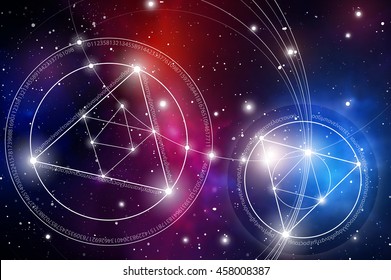 Sacred geometry. Mathematics, nature, and spirituality in Space. The formula of nature. There is no beginning and no end of the Universe, and no beginning and no end of the Life and the Bliss.