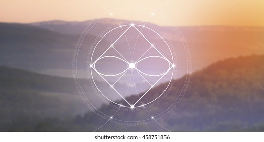 Sacred geometry. Mathematics, nature, and spirituality in nature. The formula of nature. There is no beginning and no end of the Universe, and no beginning and no end of the Life and the Bliss.