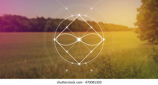 Sacred geometry. Mathematics, nature, and spirituality in nature. The formula of nature. There is no beginning and no end of the Universe, and no beginning and no end of the Life and the Bliss.