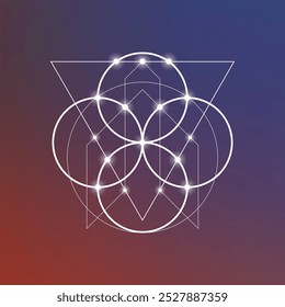 Sacred geometry new age spiritual symbol