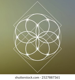 Sacred geometry new age spiritual symbol. Meditation and mindfulness art.