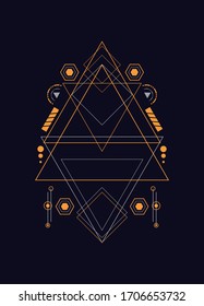Sacred geometry ornament vector design elements. Alchemy, religion, philosophy, spirituality, hipster symbols and elements. for background, poster, t shirt. EPS10 vector