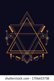 ornamento moderno sagrado de geometría para carteles, pantalones y fondo EPS10 vectorial