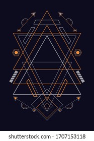 Sacred geometry ornament vector design elements. Alchemy, religion, philosophy, spirituality, hipster symbols and elements. for background, poster, t shirt. EPS10 vector