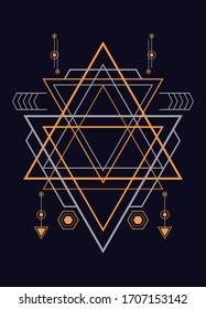 Sacred geometry ornament vector design elements. Alchemy, religion, philosophy, spirituality, hipster symbols and elements. for background, poster, t shirt. EPS10 vector