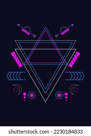 Sacred geometry ornament vector design elements for background