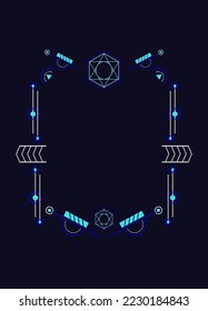 Elementos de diseño de vectores de ornamento de geometría sagrada para fondo