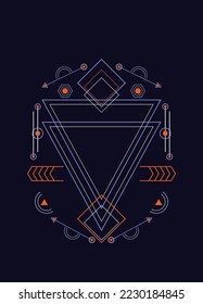 Sacred geometry ornament vector design elements for background