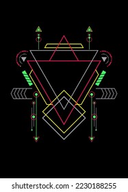 Sacred geometry ornament vector design elements for background