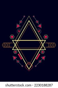 Sacred geometry ornament vector design elements for background