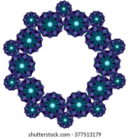 Sacred geometry pattern in vector. Arabic pattern frame