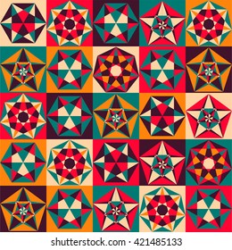 Sacred geometry pattern in vector. Arabic background