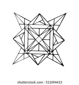 Sacred geometry pattern in vector. Arabic pattern background