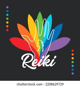 Sacred geometry. Reiki symbol. A hieroglyph denoting the divine energy of Ki. Modern concept design.