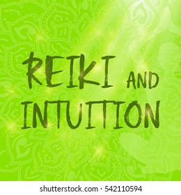 Sacred geometry. Reiki symbol. The word Reiki is made up of two Japanese words, Rei means 'Universal' - Ki means 'life force energy'.