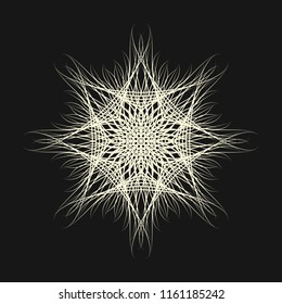 Sacred geometry. Sacral sign of illuminates. Labyrinth of masons. Secret symbol of geometry. World web. Alchemy; religion; philosophy; astrology and spirituality. Vector illustration.