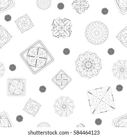 sacred geometry seamless pattern