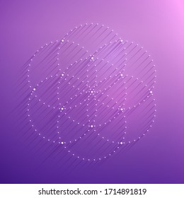 Sacred geometry, seed of life. Vector background.