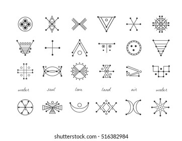 Sacred Geometry Set Minimal Geometric Shapes Stock Vector (Royalty Free ...