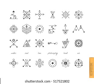 Sacred Geometry Set Minimal Geometric Shapes Stock Vector (Royalty Free ...