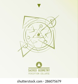 Sacred geometry set of trendy vector Alchemy symbols collection on grunge background. Religion, philosophy, spirituality, occultism, science, magic. Design and tattoo elements.Vector illustration.