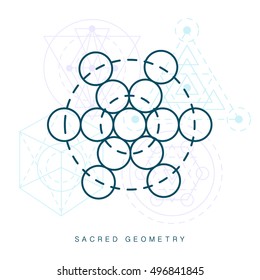 Sacred geometry sign. Linear Modern Art. Alchemy, religion, philosophy, spirituality, creativity, astrology, esoteric, hipster symbol, logotype