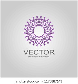  Sacred geometry. Spirograph.Vector elements. Digital watermark.