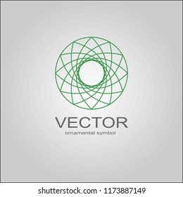  Sacred geometry. Spirograph.Vector elements. Digital watermark.