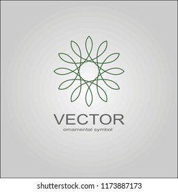  Sacred geometry. Spirograph.Vector elements. Digital watermark.