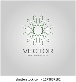  Sacred geometry. Spirograph.Vector elements. Digital watermark.