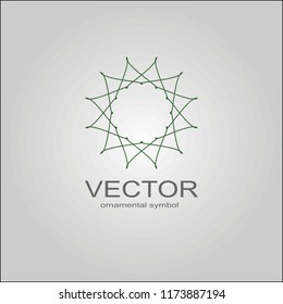  Sacred geometry. Spirograph.Vector elements. Digital watermark.
