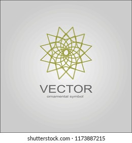  Sacred geometry. Spirograph.Vector elements. Digital watermark.