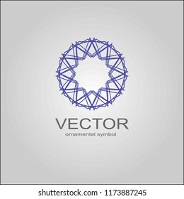  Sacred geometry. Spirograph.Vector elements. Digital watermark.