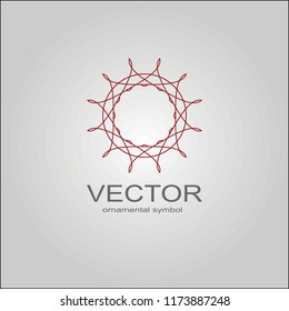  Sacred geometry. Spirograph.Vector elements. Digital watermark.