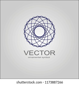  Sacred geometry. Spirograph.Vector elements. Digital watermark.
